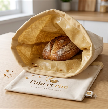 Sac à Pain en Cire d'Abeille de chez Pain et Cire