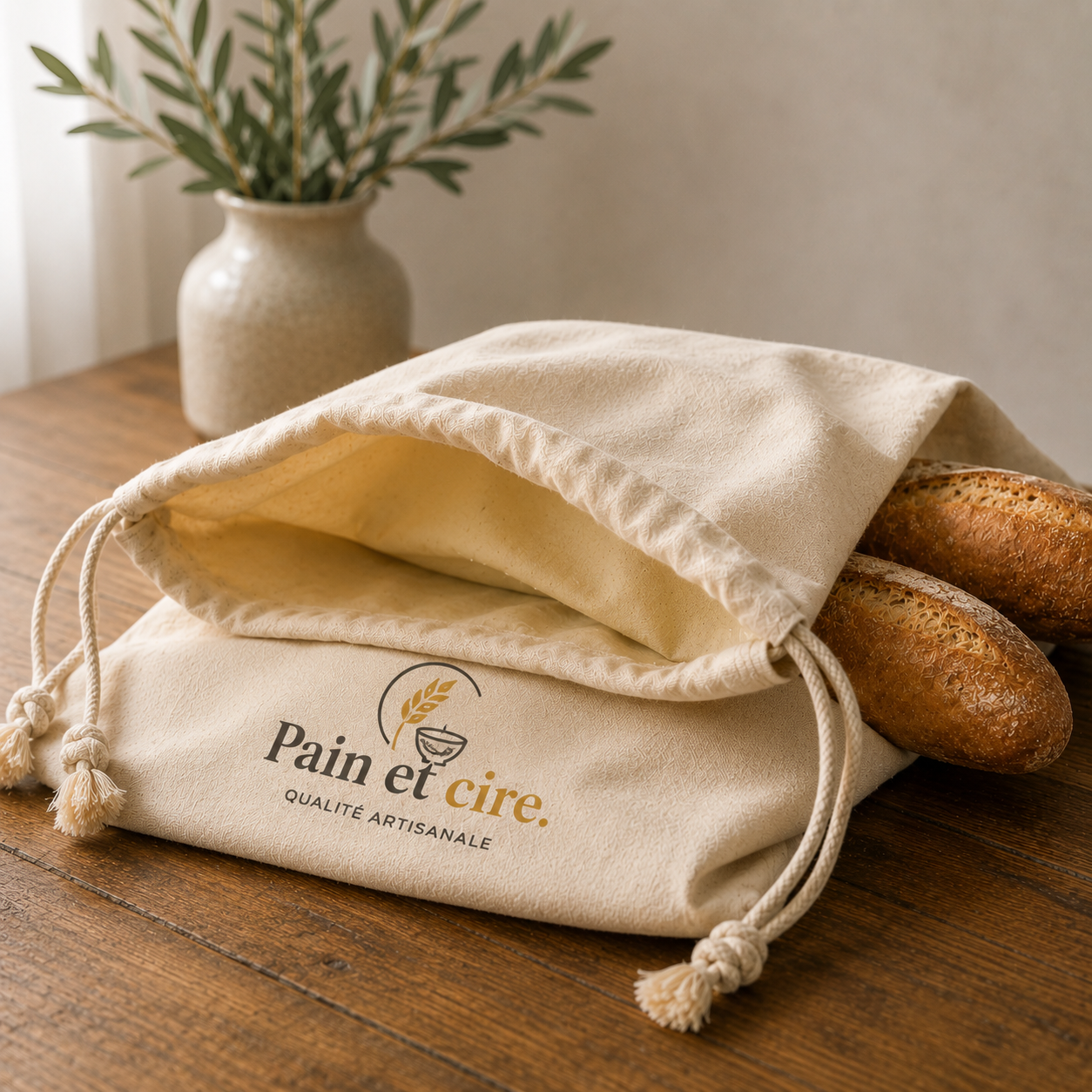 Sac Pain et cire. (30cm x 40cm)