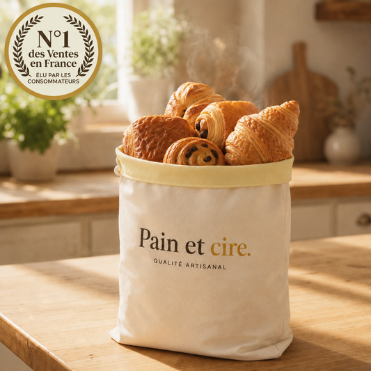 Le sac format viennoiserie en Cire d'Abeille de chez Pain et Cire 20x30